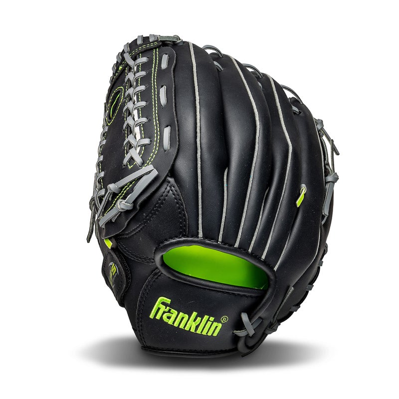 Franklin Sports Baseball and Softball Glove - Field Master Midnight - Baseball and Softball Mitt - Adult and Youth Glove - Left Hand Throw - 12", Black - Image 1
